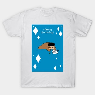 Happy Birthday - Beatnik Sloth T-Shirt